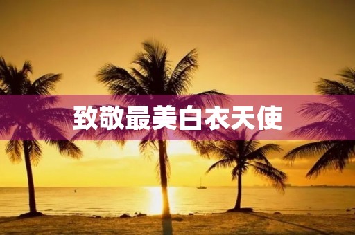 致敬最美白衣天使