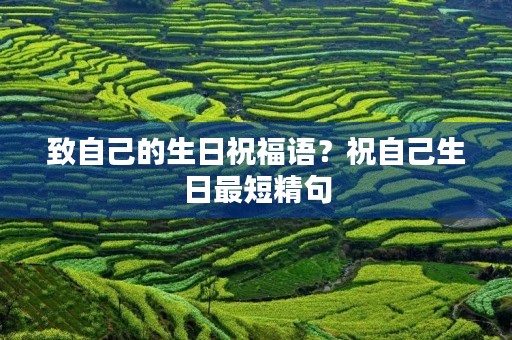 致自己的生日祝福语？祝自己生日最短精句