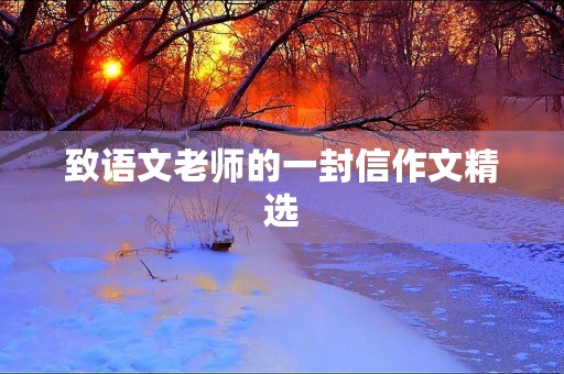 致语文老师的一封信作文精选