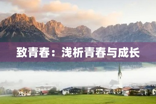 致青春:浅析青春与成长 致青春:浅析青春与成长