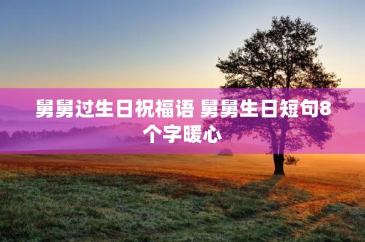 舅舅过生日祝福语 舅舅生日短句8个字暖心
