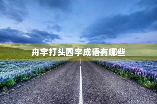 舟字打头四字成语有哪些