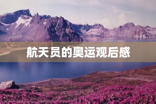 航天员的奥运观后感