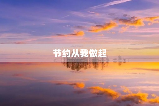 节约从我做起,从小事做起 节约从我做起,从小事做起