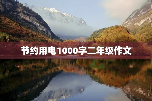 节约用电1000字二年级作文