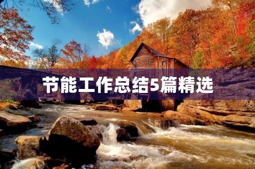 节能工作总结5篇精选