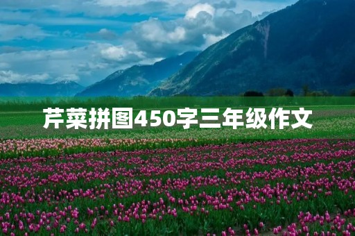 芹菜拼图450字三年级作文 芹菜拼图450字三年级作文