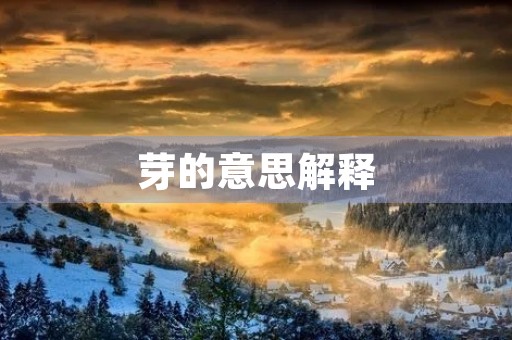 芽的意思解释(芽的拼音)