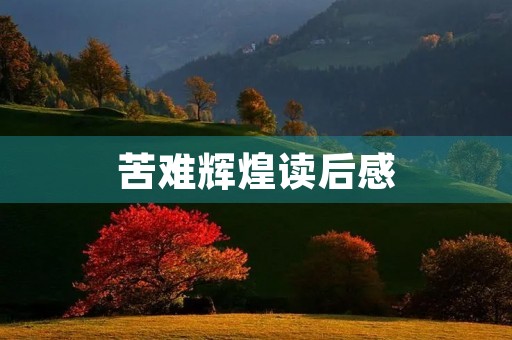 苦难辉煌读后感 苦难辉煌读后感