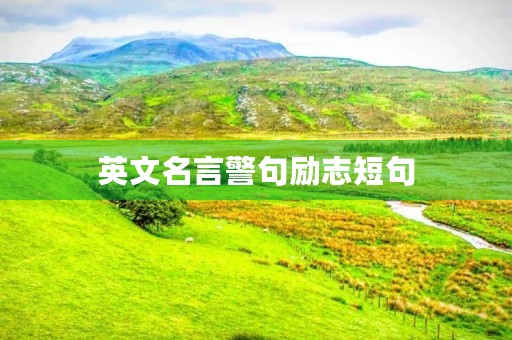 英文名言警句励志短句(英文励志短句100条)