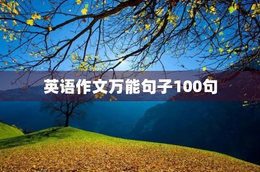 英语作文万能句子100句