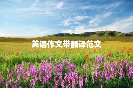 英语作文带翻译范文