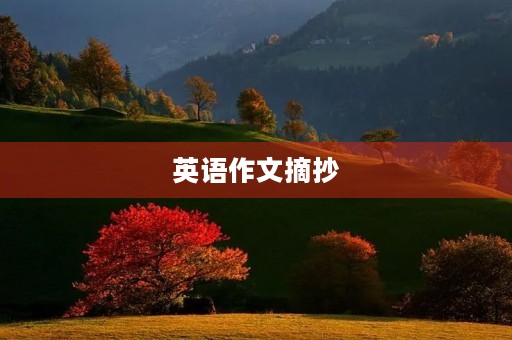 英语作文摘抄 英语作文摘抄