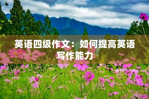 英语四级作文:如何提高英语写作能力 英语四级作文:如何提高英语写作能力