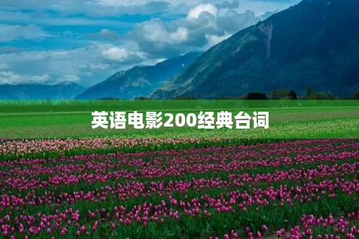 英语电影200经典台词(200句英语经典电影台词) 英语电影200经典台词(200句英语经典电影台词)