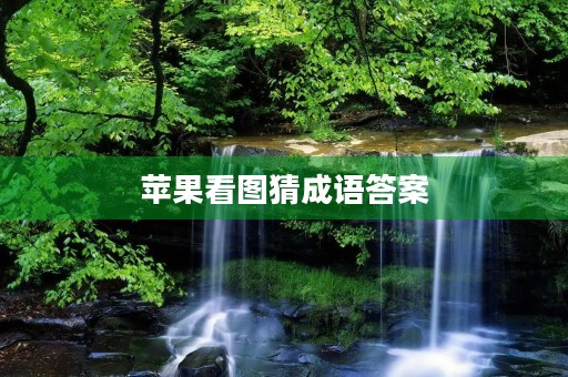 苹果看图猜成语答案