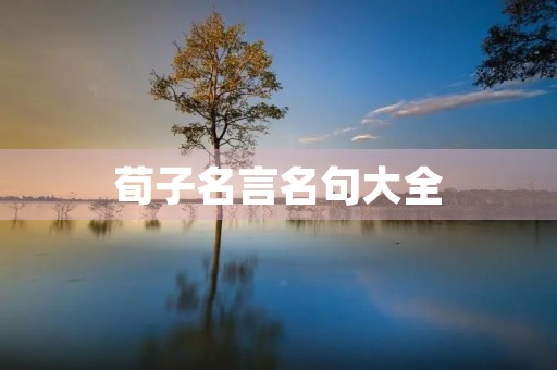 荀子名言名句大全，荀子名言名句大全100句