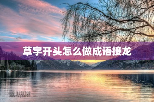 草字开头怎么做成语接龙