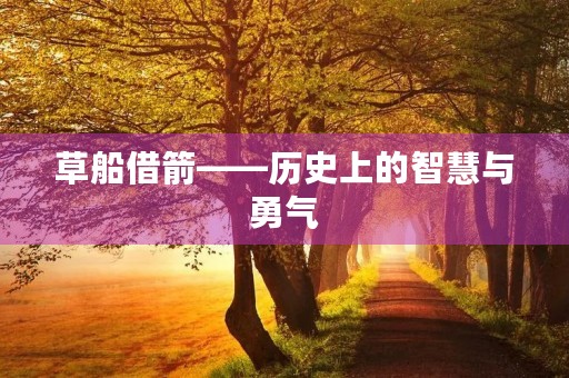 草船借箭——历史上的智慧与勇气 草船借箭——历史上的智慧与勇气