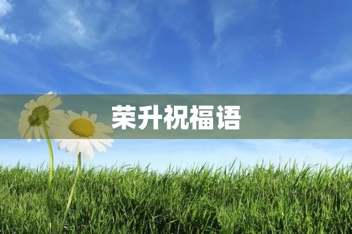 荣升祝福语(职务荣升祝贺词)