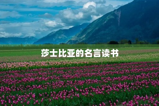 莎士比亚的名言读书，莎士比亚的名言读书书籍是什么