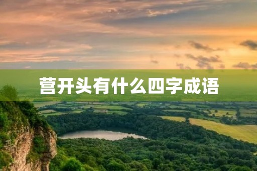 营开头有什么四字成语