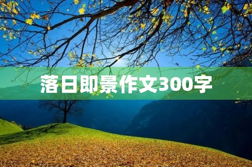 落日即景作文300字