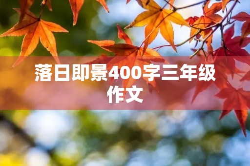 落日即景400字三年级作文