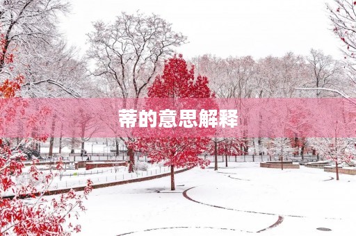 蒂的意思解释(蒂的意思) 蒂的意思解释(蒂的意思)