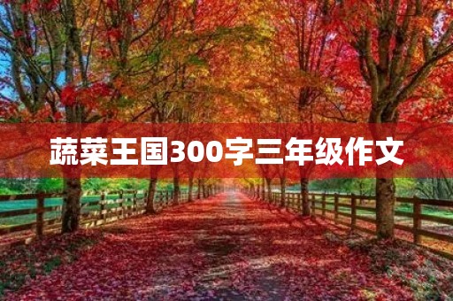 蔬菜王国300字三年级作文