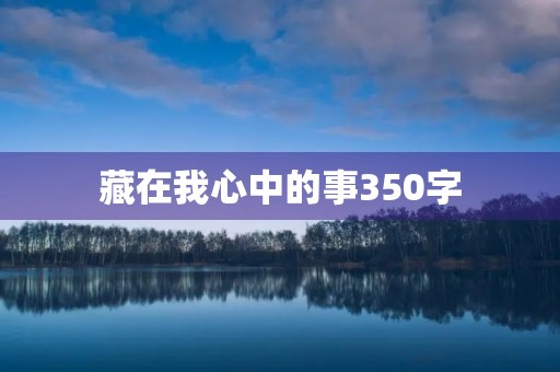 藏在我心中的事350字