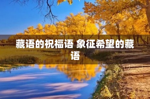 藏语的祝福语 象征希望的藏语