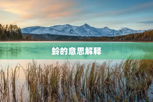 蛉的意思解释(蛉) 蛉的意思解释(蛉)