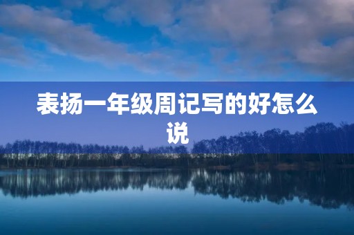 表扬一年级周记写的好怎么说