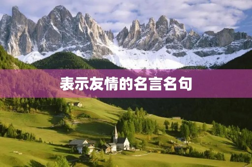 表示友情的名言名句,表示友情的名言名句有哪些 表示友情的名言名句,表示友情的名言名句有哪些