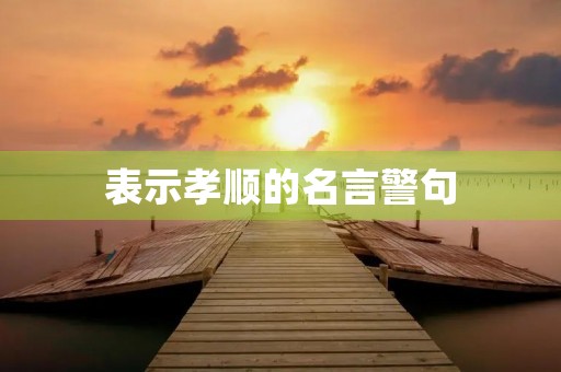 表示孝顺的名言警句(表示孝顺的名言警句有哪些) 表示孝顺的名言警句(表示孝顺的名言警句有哪些)