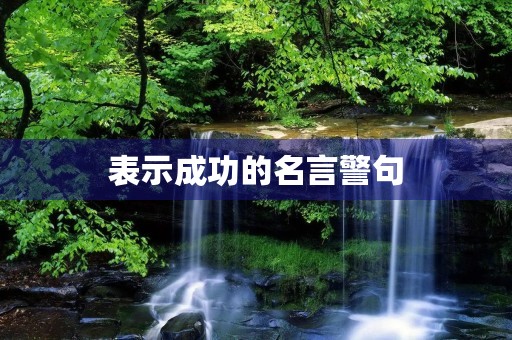 表示成功的名言警句(表示成功的名言警句简短) 表示成功的名言警句(表示成功的名言警句简短)