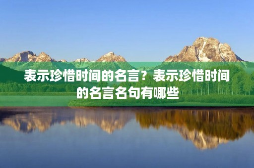 表示珍惜时间的名言?表示珍惜时间的名言名句有哪些 表示珍惜时间的名言?表示珍惜时间的名言名句有哪些