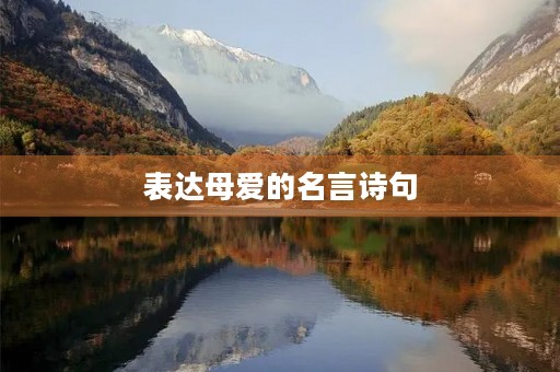 表达母爱的名言诗句(10句母爱名言越短越好) 表达母爱的名言诗句(10句母爱名言越短越好)