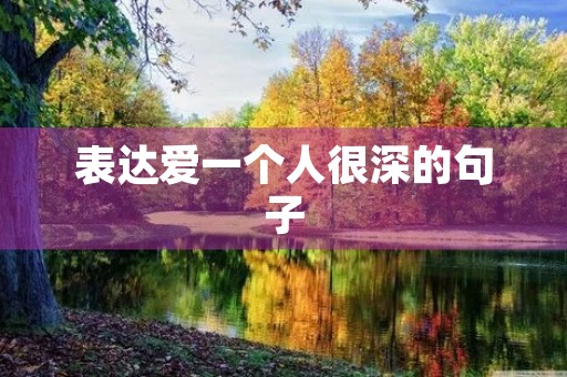 表达爱一个人很深的句子(表达爱一个人的句子 情话)