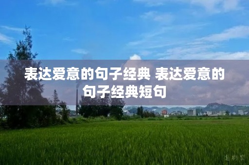 表达爱意的句子经典 表达爱意的句子经典短句
