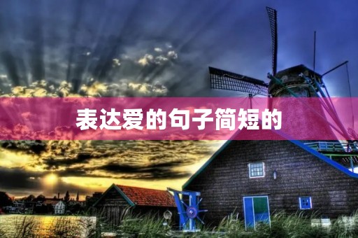 表达爱的句子简短的，经典表达爱的句子