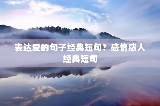 表达爱的句子经典短句？感情感人经典短句