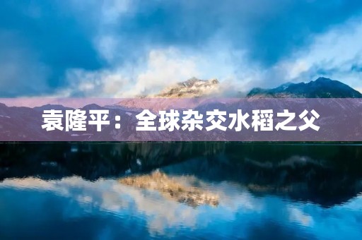 袁隆平:全球杂交水稻之父 袁隆平:全球杂交水稻之父