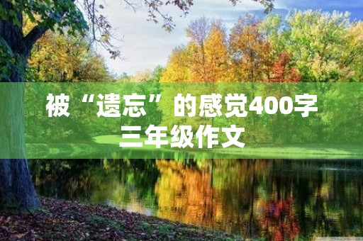 被“遗忘”的感觉400字三年级作文 被“遗忘”的感觉400字三年级作文