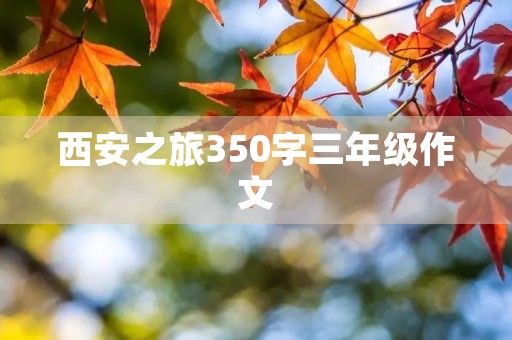 西安之旅350字三年级作文