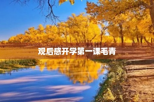 观后感开学第一课毛青 观后感开学第一课毛青