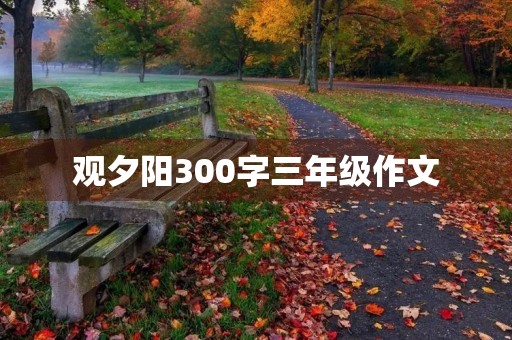 观夕阳300字三年级作文 观夕阳300字三年级作文