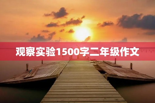 观察实验1500字二年级作文