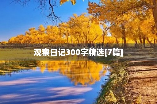 观察日记300字精选[7篇]